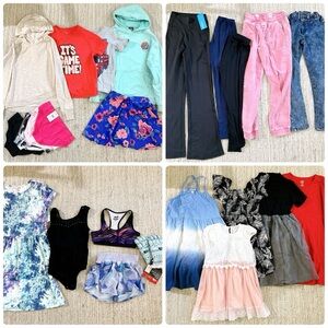 Total 24 items Girls Summer & Winter Clothes Bundle Size 10-12